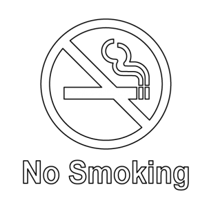 No Smoking Decal Sign