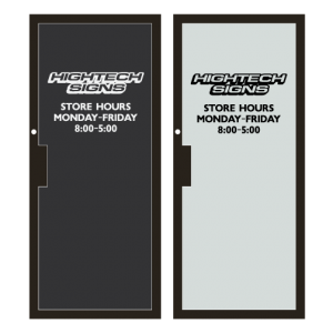 Store Hours Decal Signs
