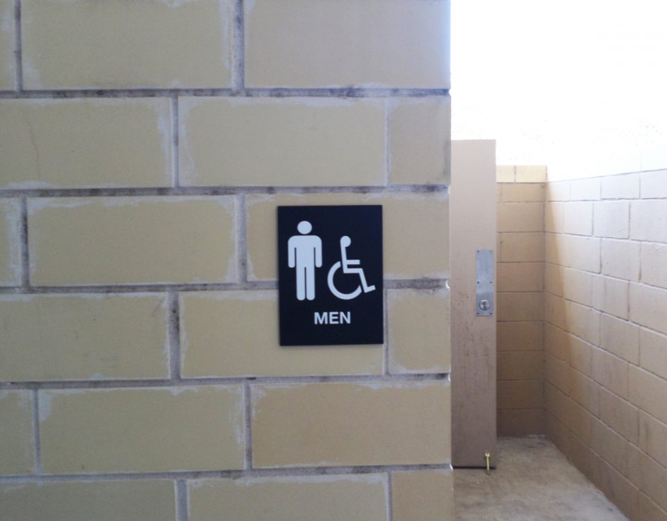 Men's Restroom Sign by Hightech Signs