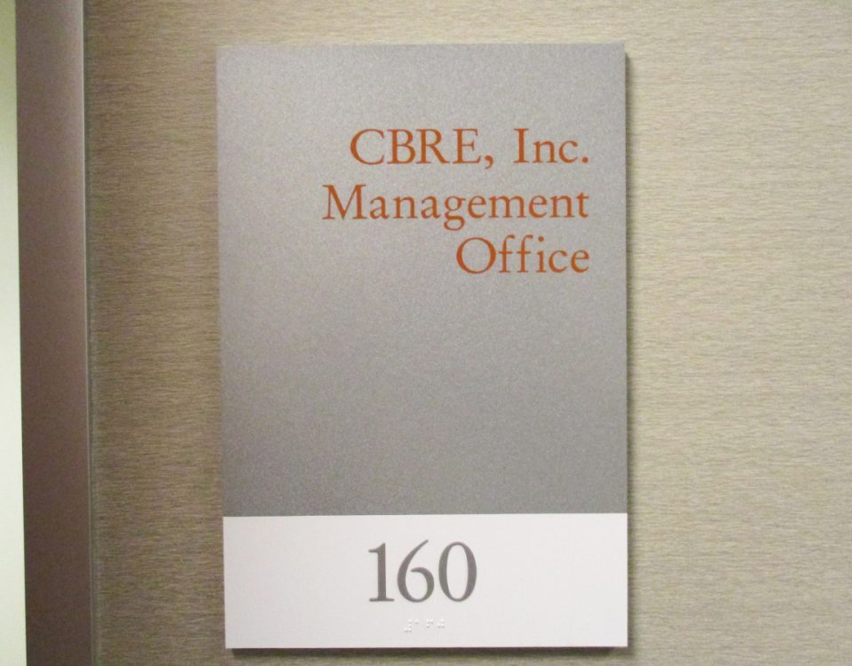 CBRE Interior ADA Sign