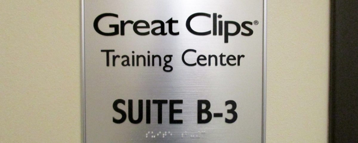 Great Clips Arched Suite Plaque by Hightech Signs