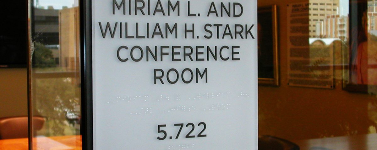 Stark Center ADA Sign