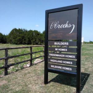 2. Custom Built Aluminum Frame Painted Black with Flatbed Printed Face