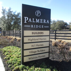 2. Aluminum Post and Panel Sign with Cut Vinyl and Dimensional Letters
