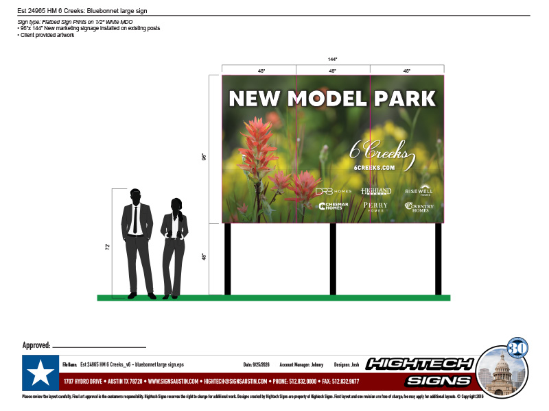 panel sign layout